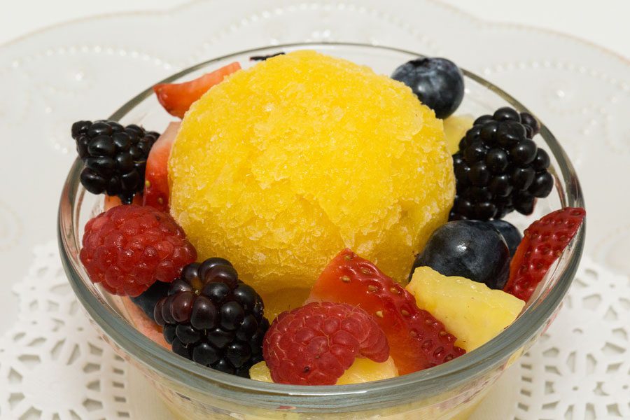 Mango Sorbet with Fresh Fruit - Reward Your Appetite